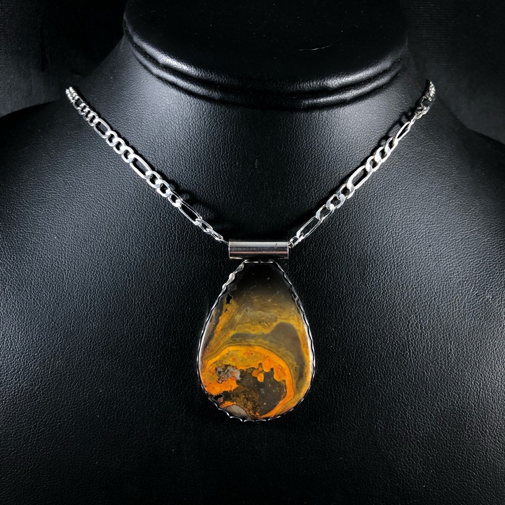 Bumblebee Jasper .925 Sterling Pendant B-12-12